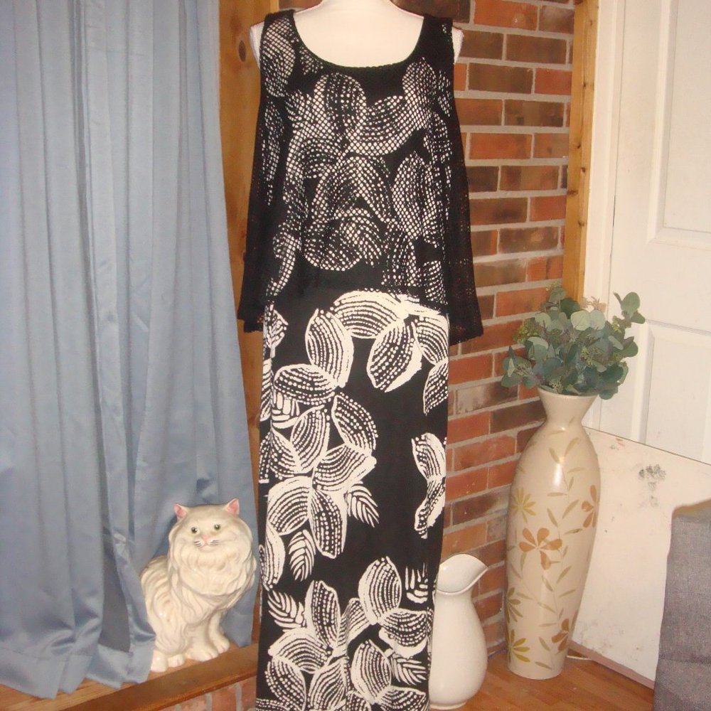 New Directions Dress Mesh Overlay 1X